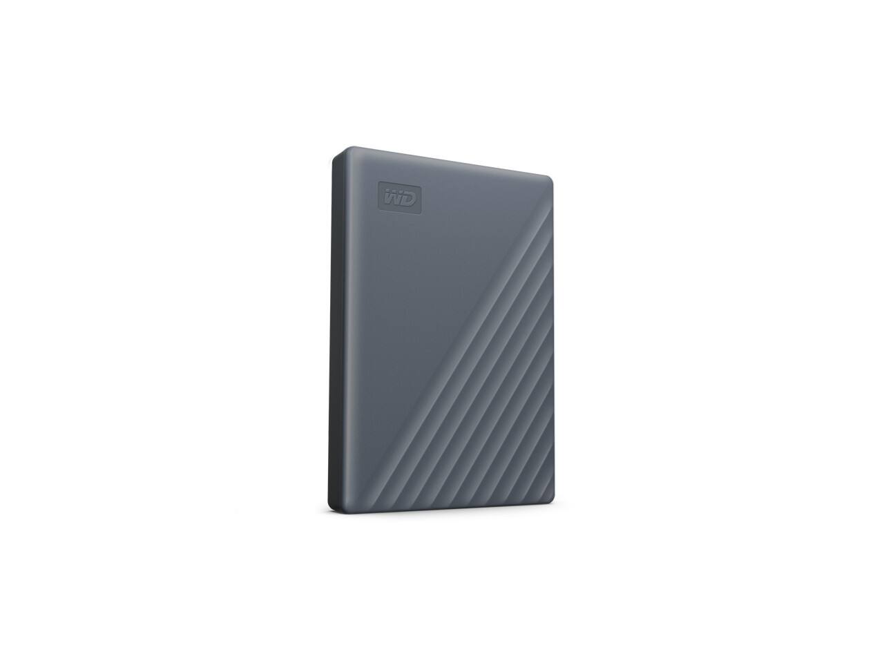 Back. Western Digital - WD 2TB My Passport Portable Storage External Hard Drive  USB-C™ (WDBWML0020BGY-WESN) - Silicon Grey.