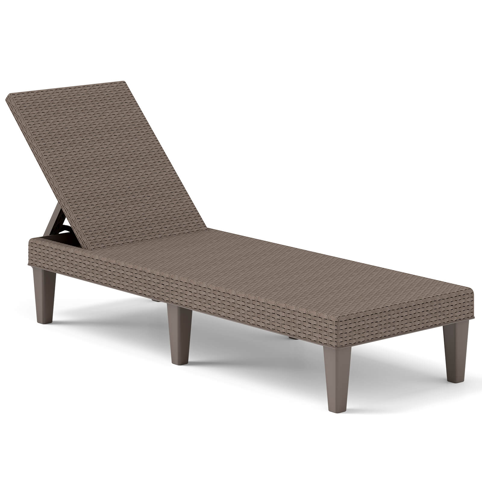 Costway - 1 PCS Outdoor Chaise Lounger Chair 3-Position Reclining Chair with Waterproof Rattan - Brown price history on PriceWatchPro