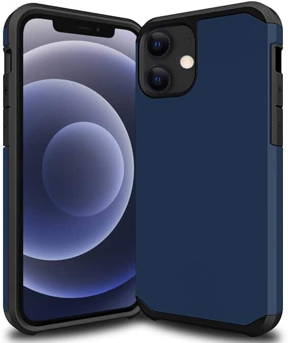 DuraSafe Cases - iPhone 12/iPhone 12 PRO - 6.1" Slim Shockproof Phone Case with Reinforced Corners - Navy Blue