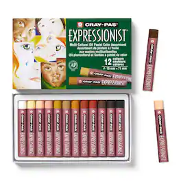 Sakura - Cray-Pas Expressionist Multi-Cultural Oil Pastel Set, 12 Colors