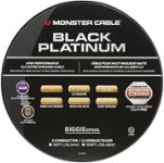 Front Zoom. Monster - Black Platinum XP Clear Jacket 100' In-Wall Compact Speaker Cable - Clear/Copper.