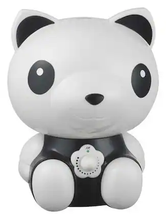 Front. SPT - Cute Animal Series Panda 0.48 Gal. Ultrasonic Cool Mist Humidifier - Black/White.