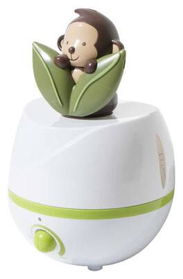 SPT - Adorable Monkey 0.66 Gal. Ultrasonic Cool Mist Humidifier - Green/White