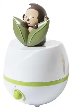 Front. SPT - Adorable Monkey 0.66 Gal. Ultrasonic Cool Mist Humidifier - Green/White.