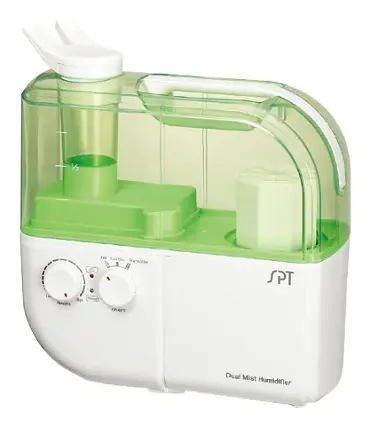 Front. SPT - 1.06 Gal. Dual Mist Humidifier - Green.
