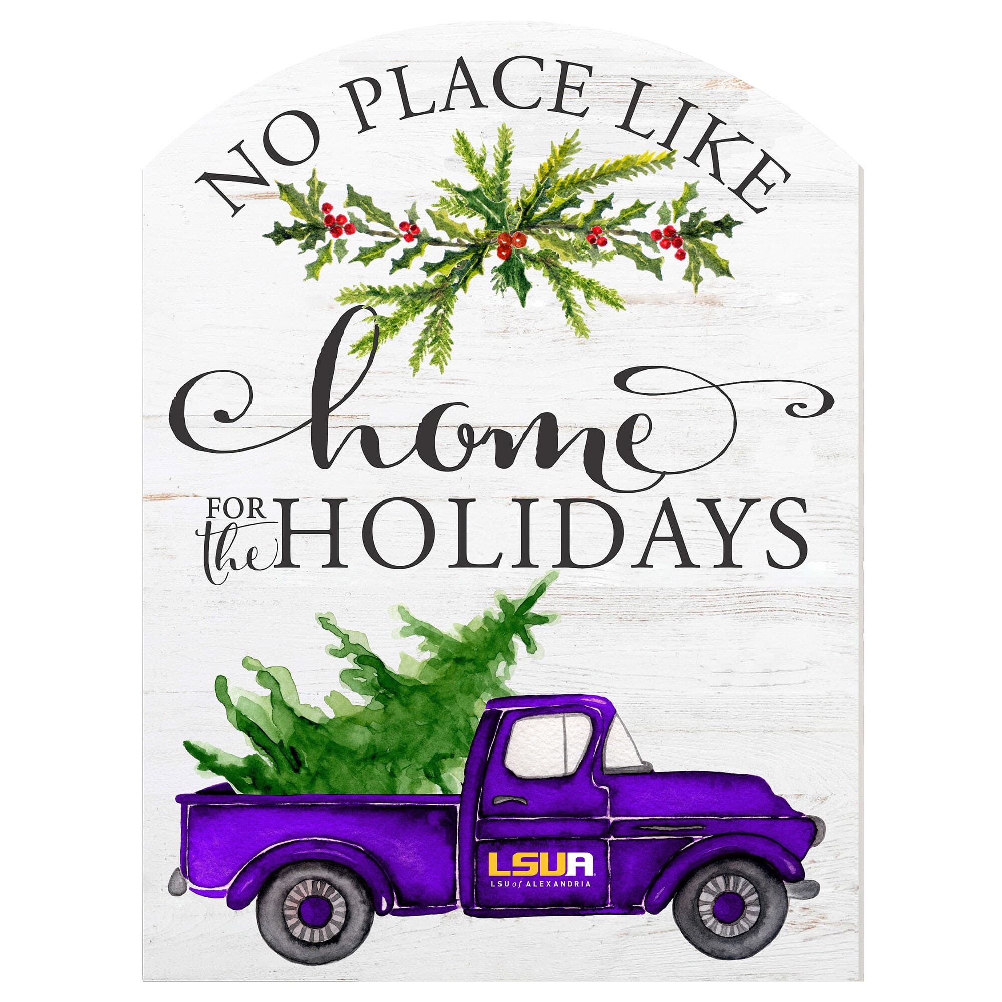 Jardine - LSUA Generals 16'' x 22'' Holiday Marquee Sign - White