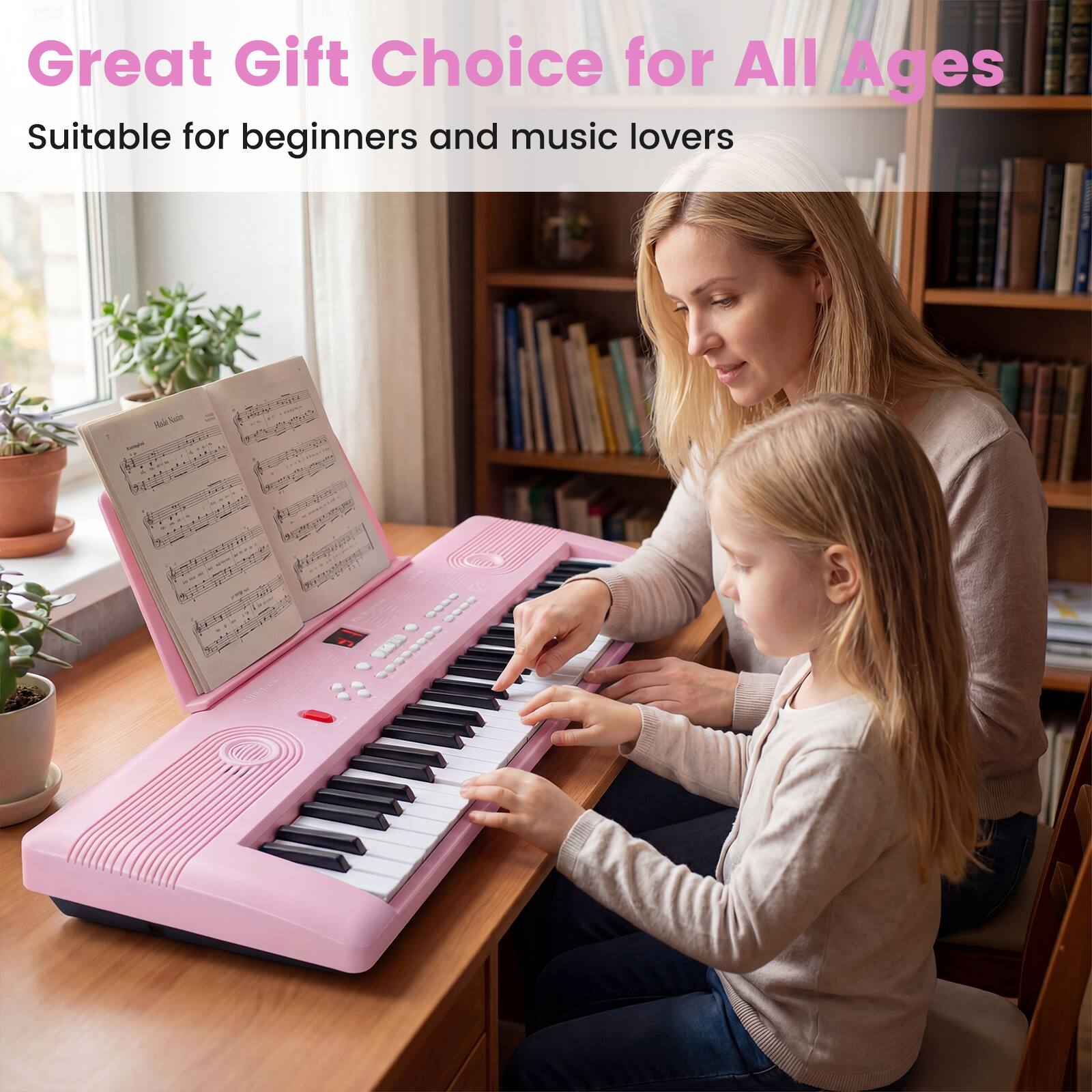 Costway 61Key Keyboard Piano for Beginners,Electric Portable