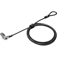 Front. Kensington - Kensington Slim NanoSaver Combination Laptop Lock - Resettable - 4-digit - Combination Lock - Carbon Steel - For.