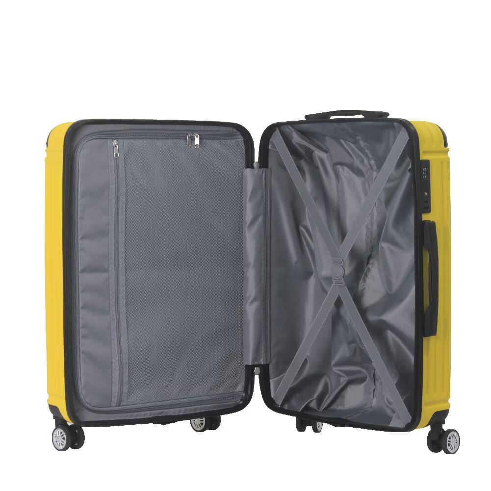 Alt View 10. Bestier - 3-Piece ABS Hardshell Luggage Set (20”/24”/28”) with TSA Lock, Silent Spinner Wheels & Telescopic Handle - Yellow.