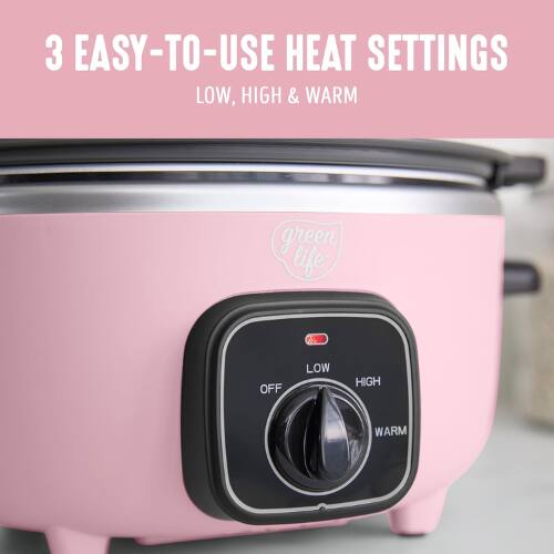 3 EASY-TO-USE HEAT SETTINGS  
LOW, HIGH & WARM  

green life  

OFF LOW HIGH WARM