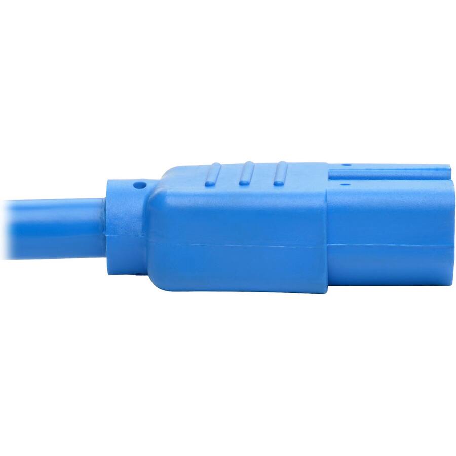 Alt View 2. Tripp Lite - Tripp Lite by Eaton Power Cord C14 to C15 - Heavy-Duty 15A 250V 14 AWG 2 ft. (0.61 m) Blue - For PDU, UPS, Computer - Blue.