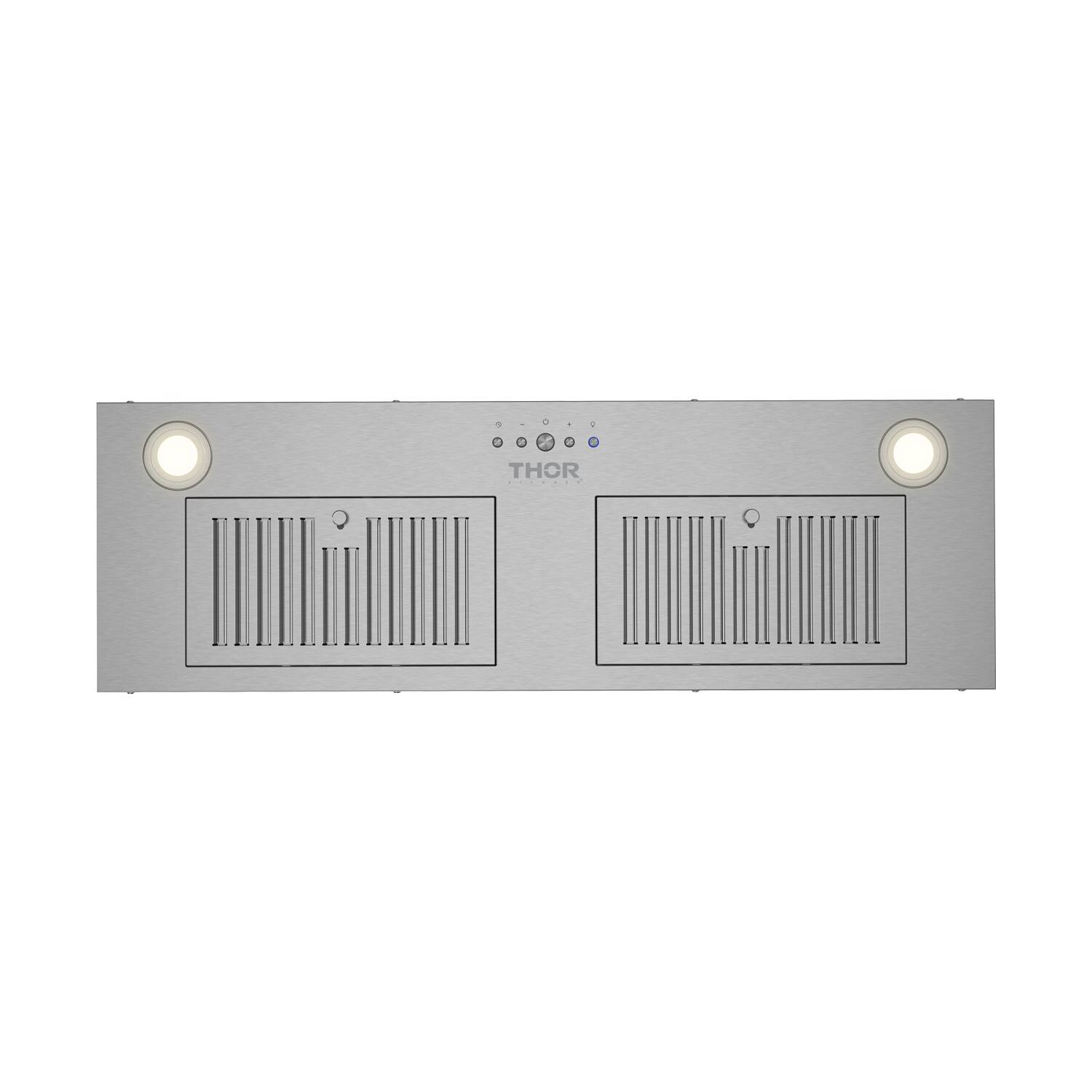 Alt View 1. Thor Kitchen - 36 Inch Convertible Range Hood Insert in Stainless Steel - Stainless steel.