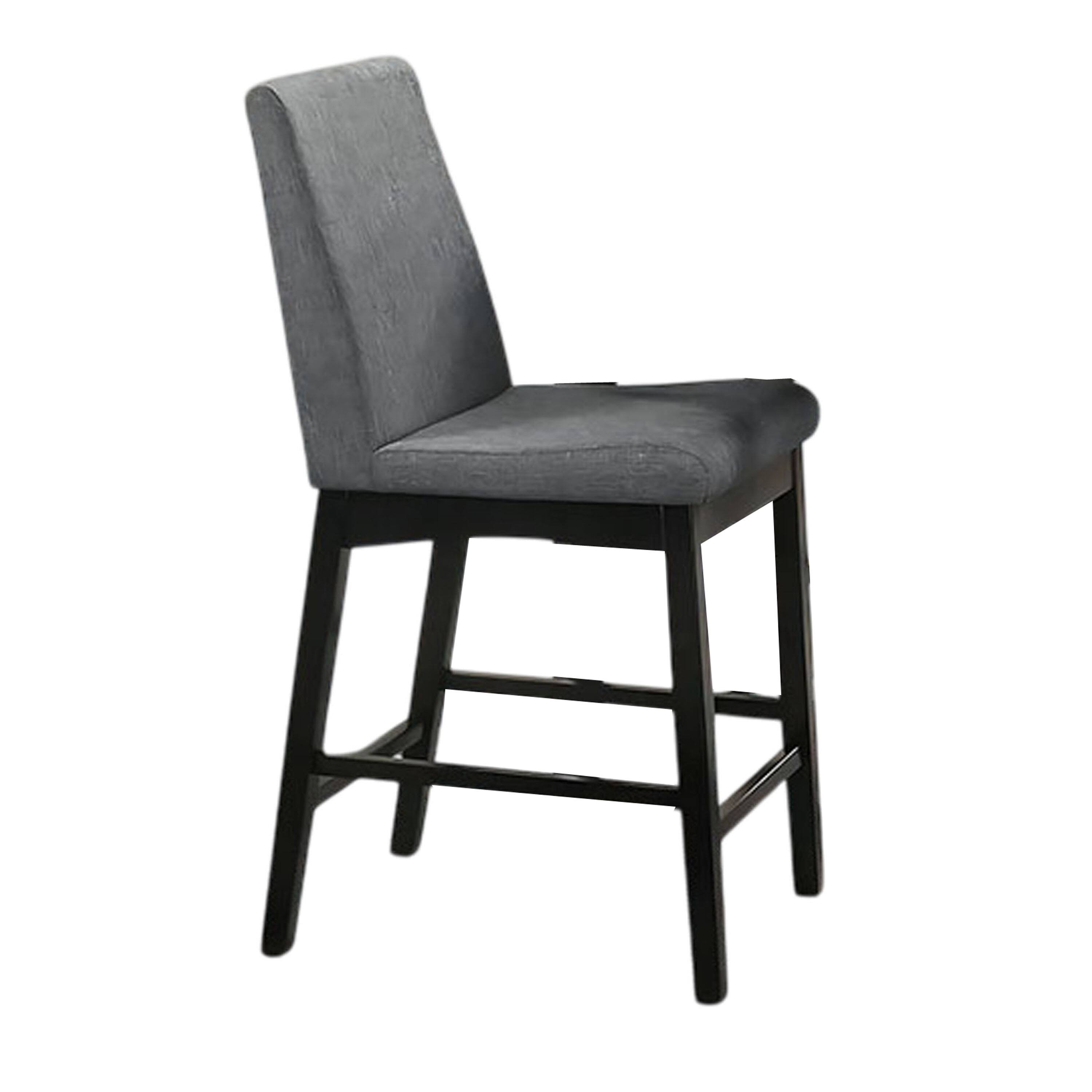 Alt View 2. Manhattan Lane - Heni 5pc Counter Table and 4 Chair Set, Gray Padded - Dark Walnut Brown, Gray.