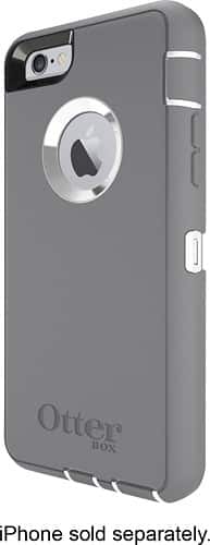Front. Otterbox - Defender Series Case for Apple® iPhone® 6 - White/Gunmetal Gray.