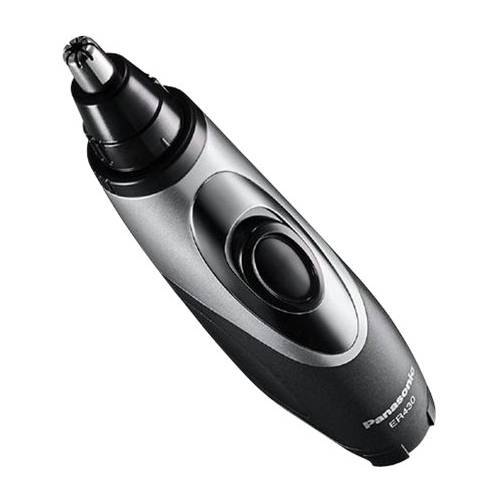 Left View: Panasonic Nose Hair Trimmer with Vaccuum Cleaning System, for Nose, Ear and Brows - ER430K