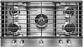 KitchenAid - 36 in. Wide 5 burners Gas Cooktop - Stainless Steel