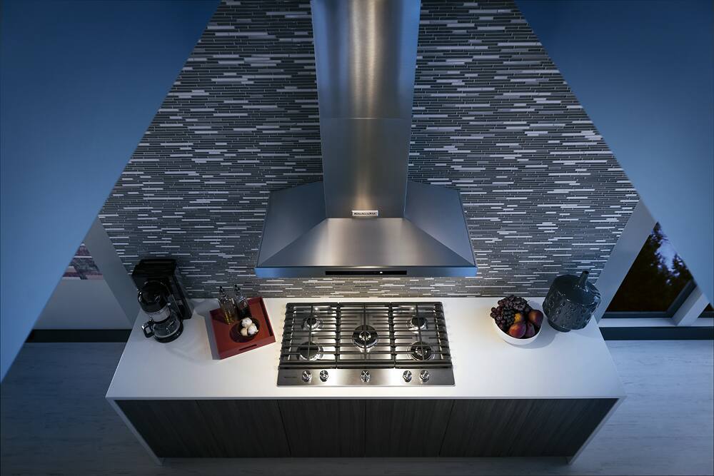 Alt View 18. KitchenAid - 36" Built-In Gas Cooktop - Stainless steel.