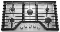 KitchenAid - 30" Built-In Gas Cooktop - Stainless Steel - Front_Zoom