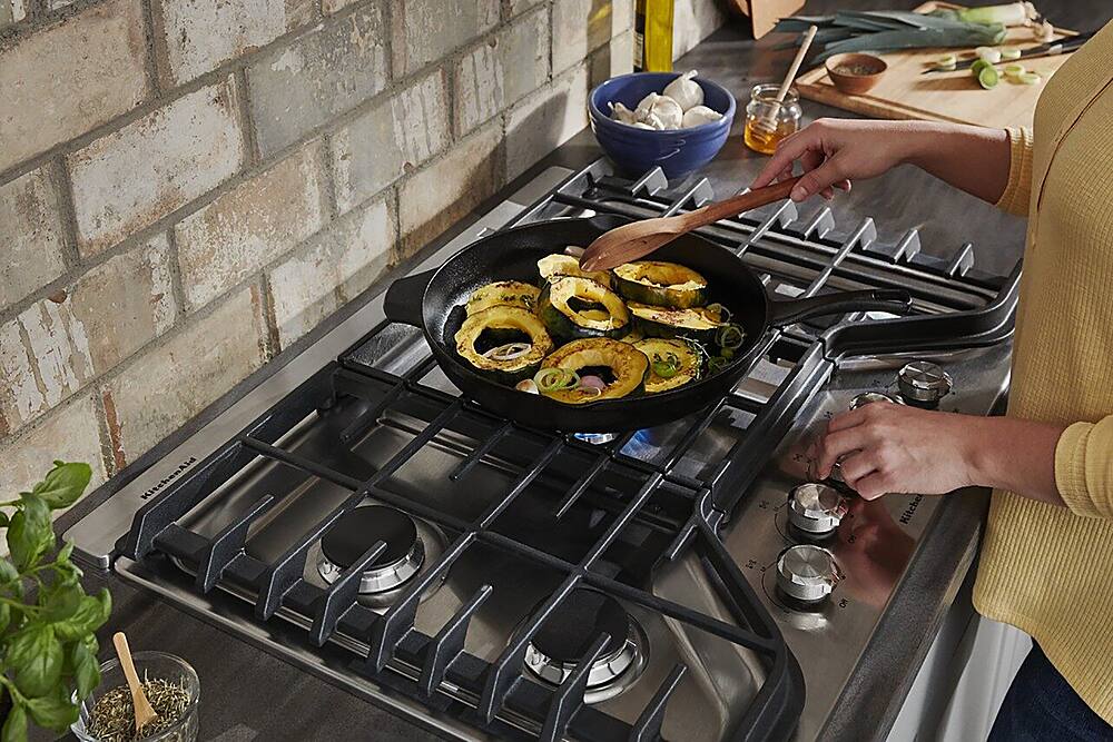 Alt View 17. KitchenAid - 30" Built-In Gas Cooktop - Stainless steel.