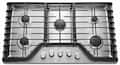 KitchenAid - 36 in. Wide 5 burners Built-In Gas Cooktop - Stainless Steel