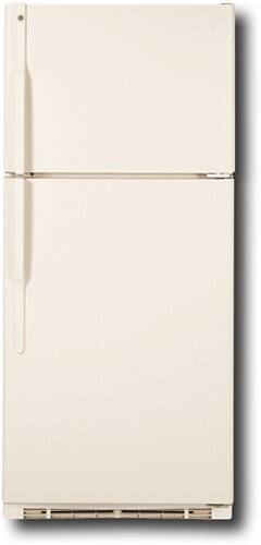 Front Standard. GE - 21.7 Cu. Ft. Top-Mount Refrigerator - Bisque-on-Bisque.