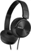 Left. Sony - Noise-Canceling Wired On-Ear Headphones - Black.