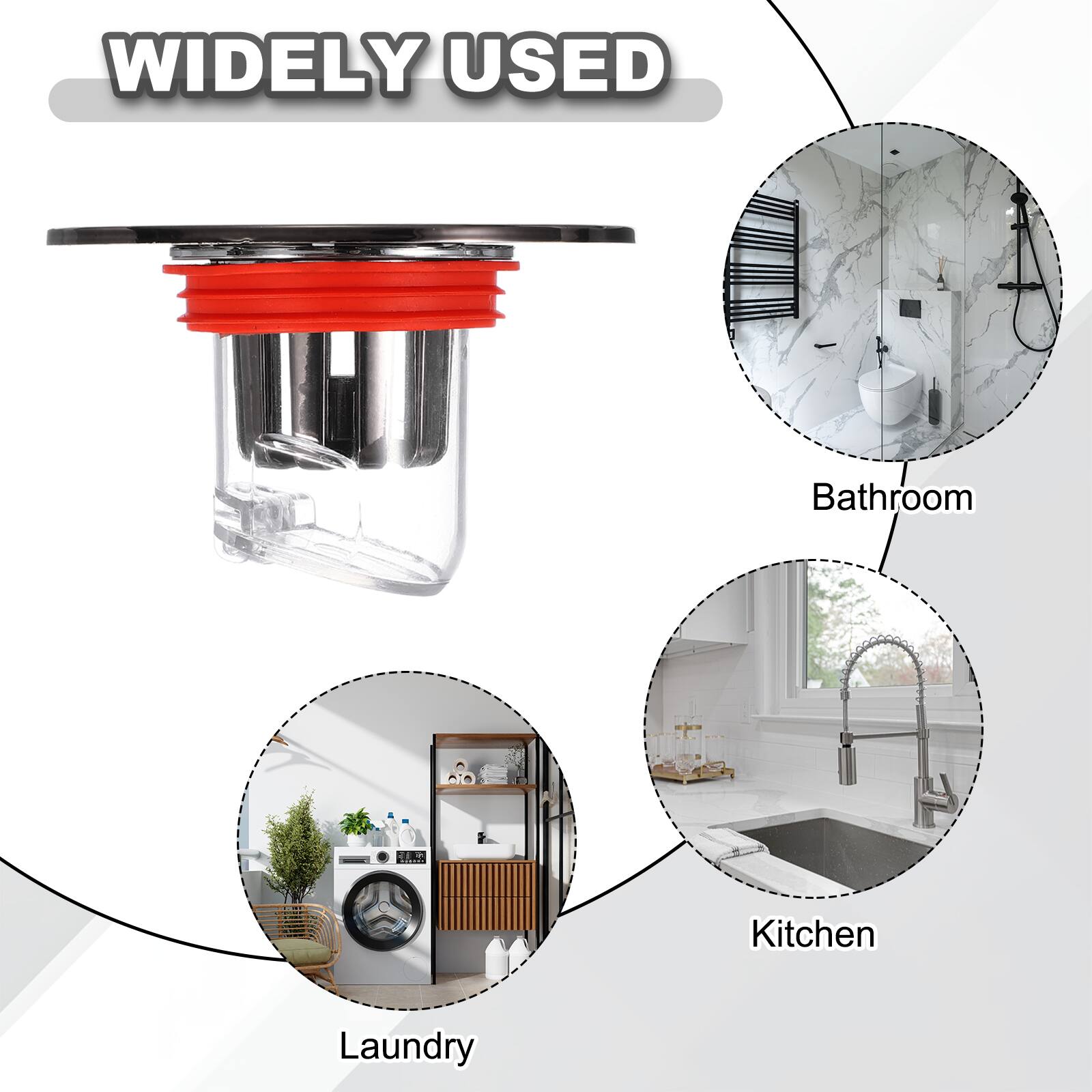 Widely Used

- Bathroom
- Kitchen
- Laundry