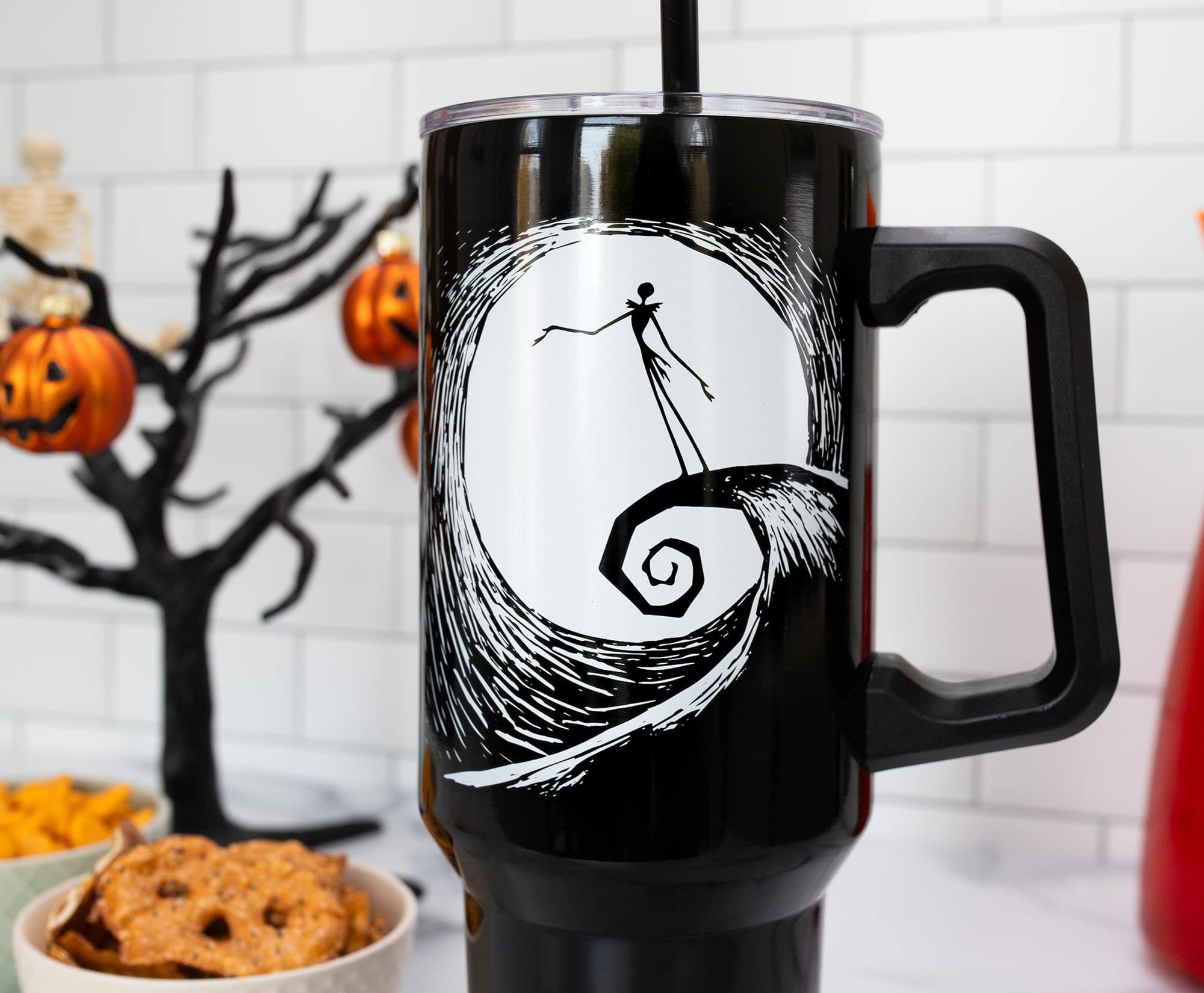 Alt View 2. Disney - Disney's The Nightmare Before Christmas Jack Skellington Stainless Steel Tumbler - Black.