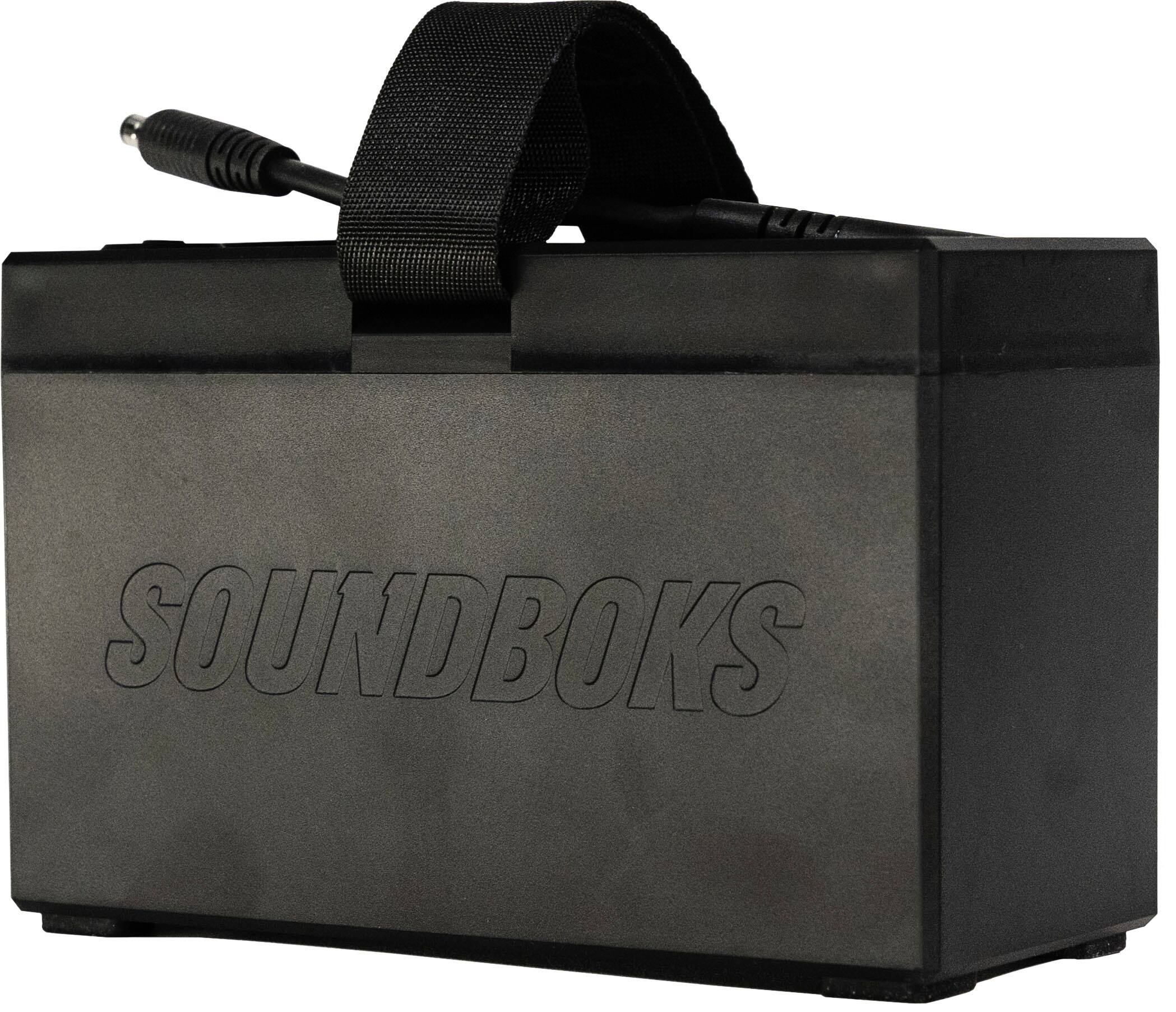Left. SOUNDBOKS - THE BATTERY- Portable Bluetooth Speaker Recharageable Battery - Black.
