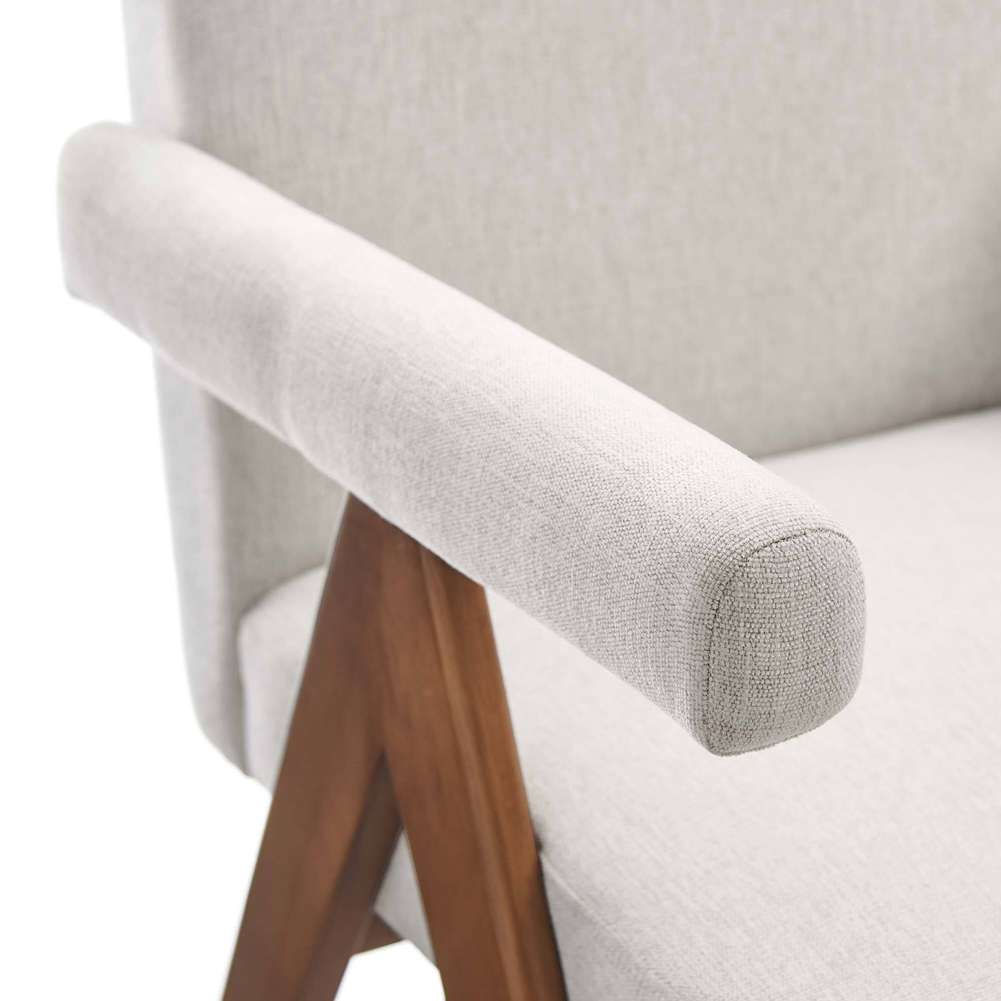 Alt View 4. Modway - Lyra Fabric Dining Room Chair Set of 2 by Modway - White.