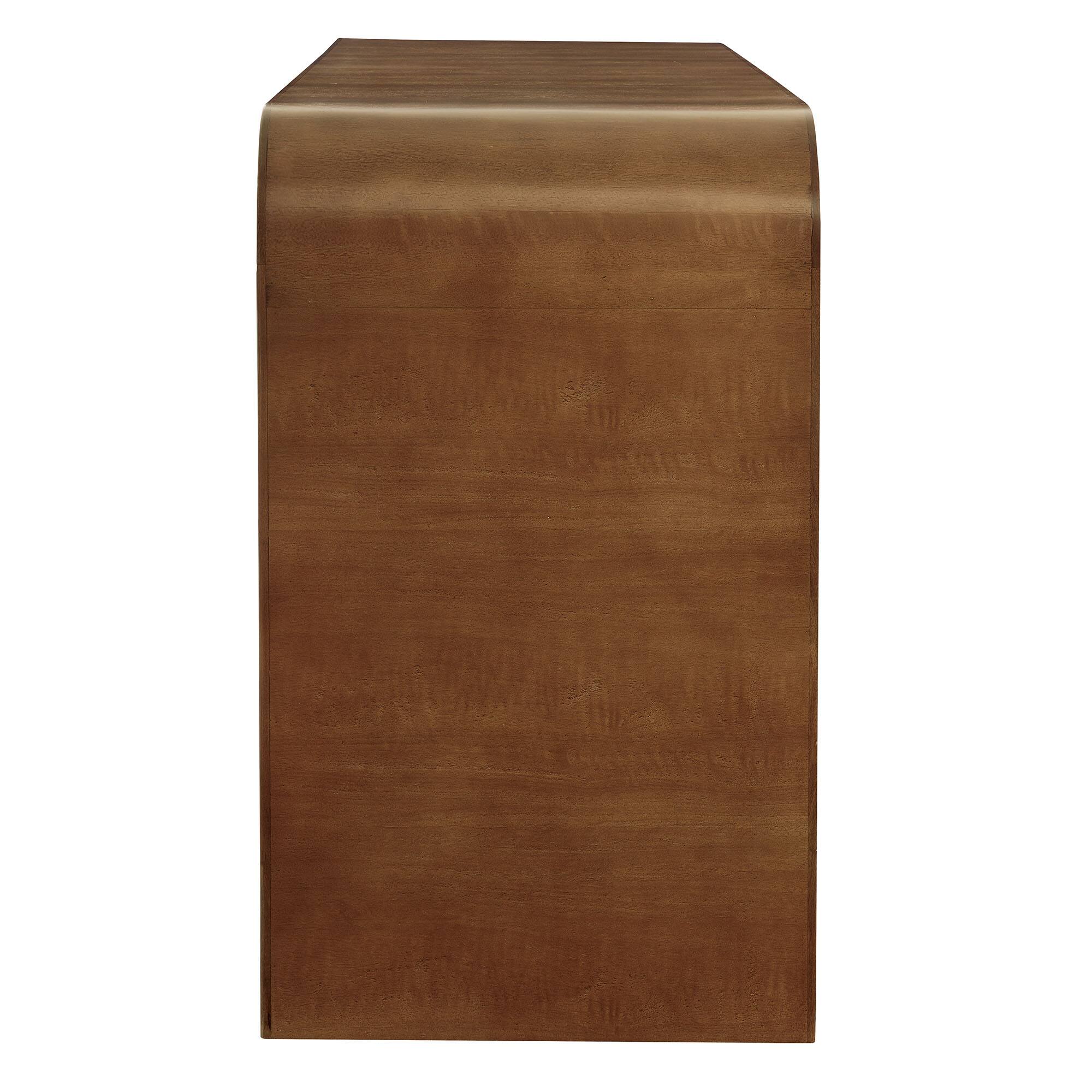 Back. Modway - Waterflute 68" Fluted TV Stand by Modway - Walnut.