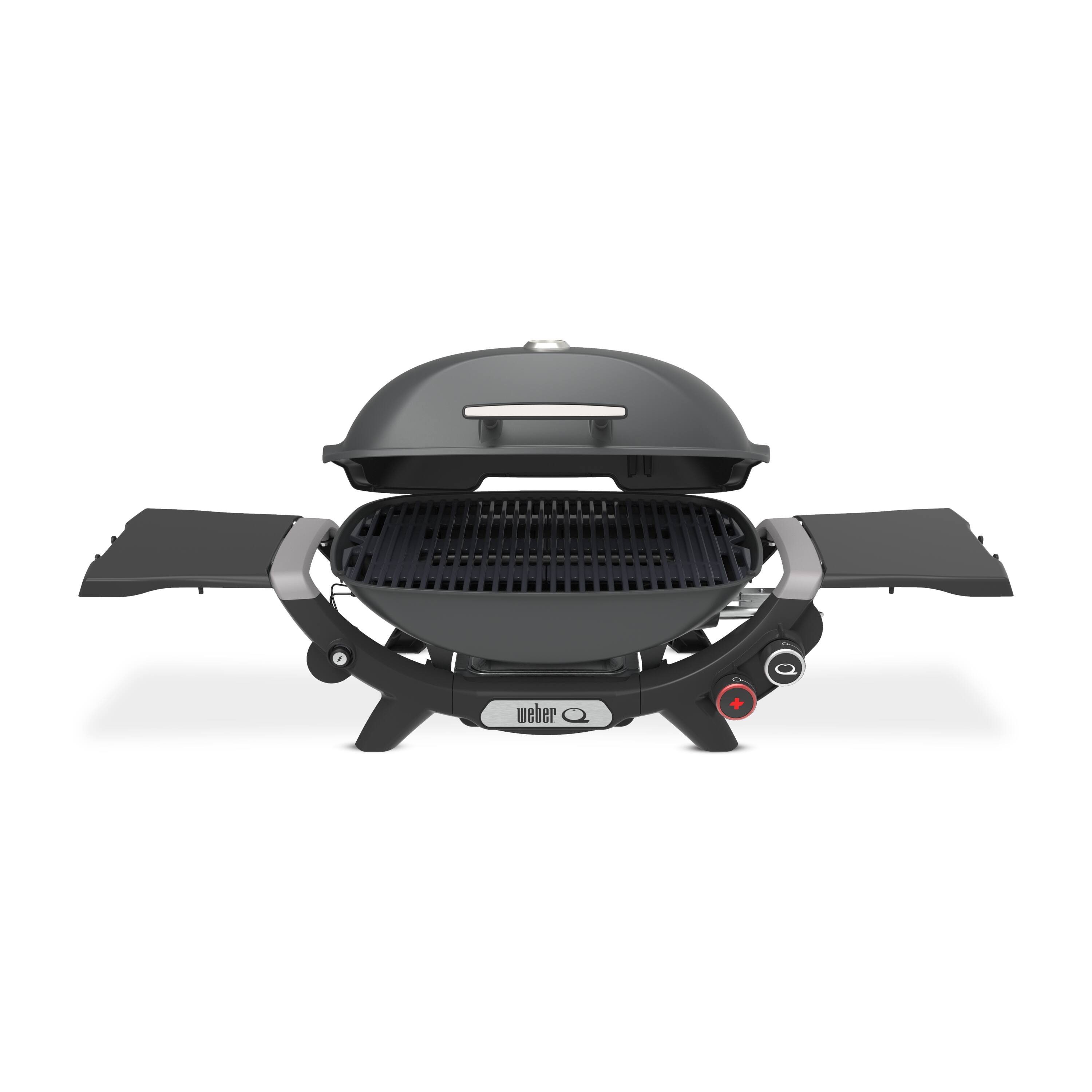 Left. Weber - Q 2800N+  liquid Propane Gas Grill - Charcoal Grey.