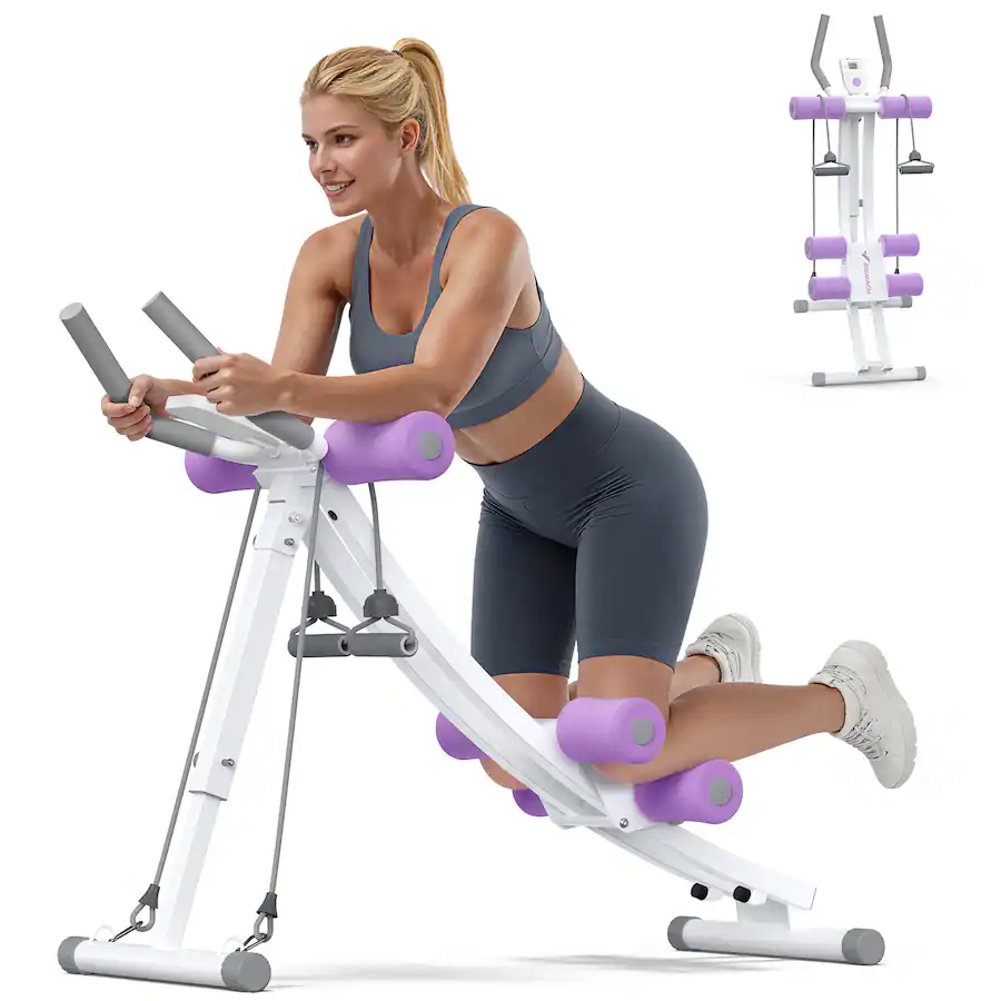 Merach Crunch Machine MERACH Ab Machine Foldable Ab Equipment for Full Body Workout Home ...
