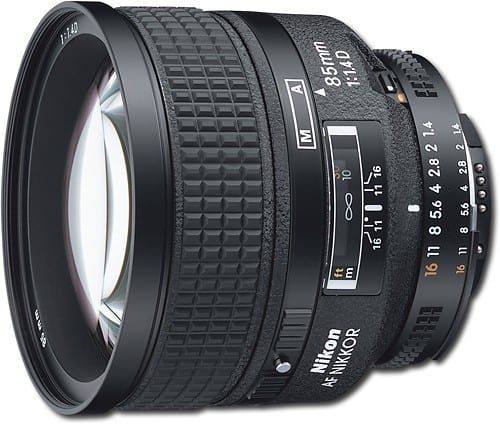 Angle Standard. Nikon - 85mm AF Nikkor f/1.4D IF Lens for Most Nikon Digital SLR Cameras - Black.