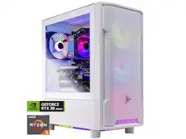 Skytech Gaming - Skytech Archangel PC, AMD Ryzen 5 5500, RTX 3050 6GB, 500GB SSD, 16GB RAM, 650W PSU, Wi-Fi, Win 11 - White