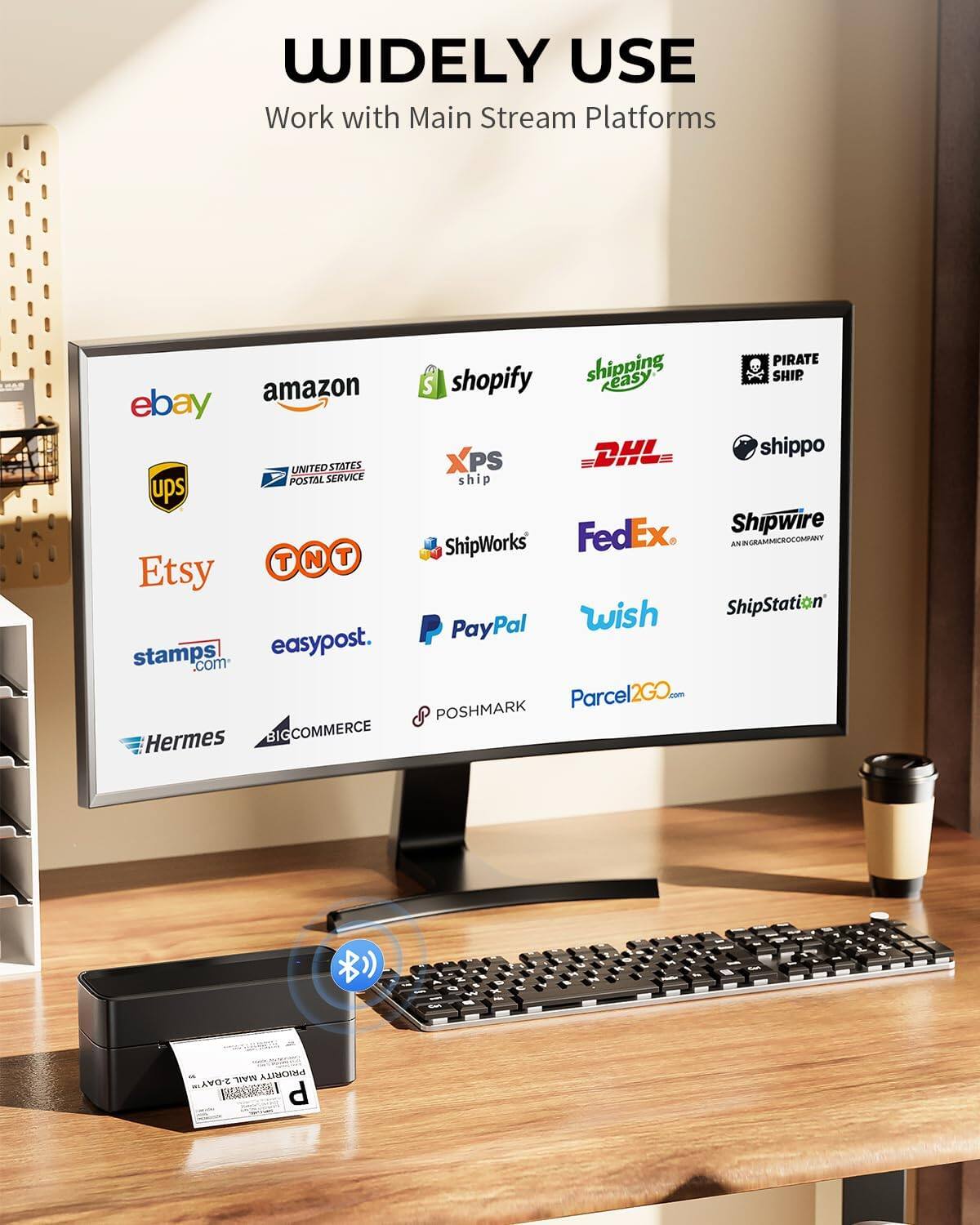 WIDELY USE  
Work with Main Stream Platforms  

- ebay  
- amazon  
- shopify  
- shipping easy  
- PIRATE SHIP  
- DHL  
- shippo  
- UNITED STATES POSTAL SERVICE  
- XPS  
- Shipwire  
- TNT  
- FedEx  
- ShipWorks  
- Etsy  
- ShipPal  
- wish  
- ShipStation  
- stamps.com  
- easy post.  
- PayPal  
- Parcel2GO.com  
- Hermes  
- BIGCOMMERCE  
- POSHMARK