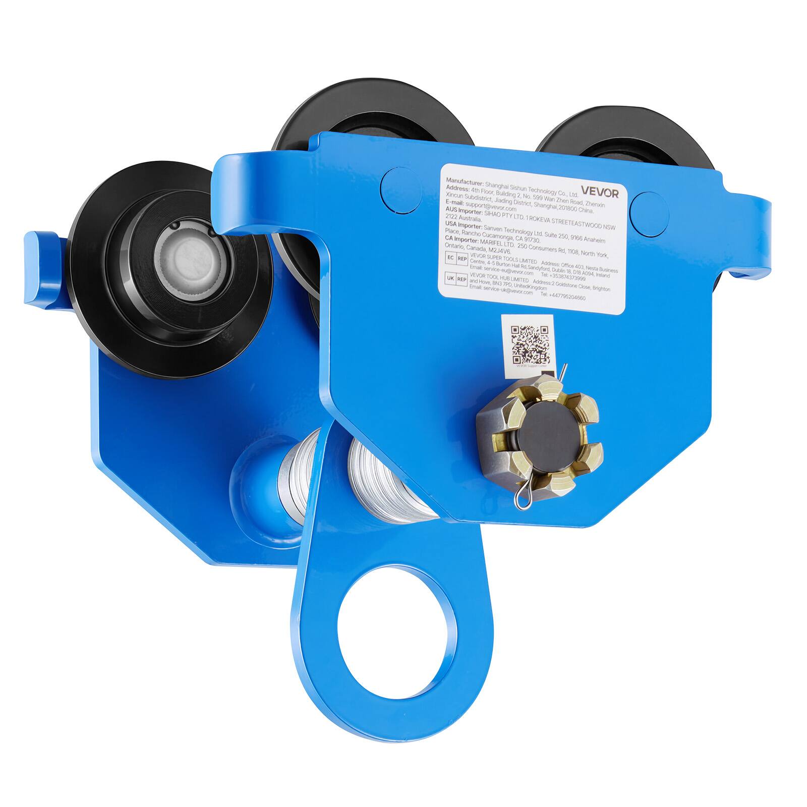 Manufacturer: Shanghal Sharghal Technology Co., Ltd.  
Xinshu Suburb, Building 2, No. 599, Shanghai, 201600  
Email: support@vevor.com  

VEVOR  
USA: VEVOR USA Technology LLC, 2906 S. 99th Avenue, Rancho Cucamonga, CA 91739  
Canada: MARFEL LTD, 20 Consumers Rd., Toronto, ON M3J 1T8  
Australia: VEVOR AUSTRALIA PTY LTD, 1701 KIAMA STREET, NEWCASTLE, NSW 2300  
Europe: VEVOR EUROPE LTD, 266-268 Great Cambridge Street, London, W1 8AE  
UK: VEVOR UK LTD, 266-268 Great Cambridge Street, London, W1 8AE  
Final service: VEVOR EUROPE LTD, 266-268 Great Cambridge Street, London, W1 8AE  
Tel: +44 (0) 207 242 460
