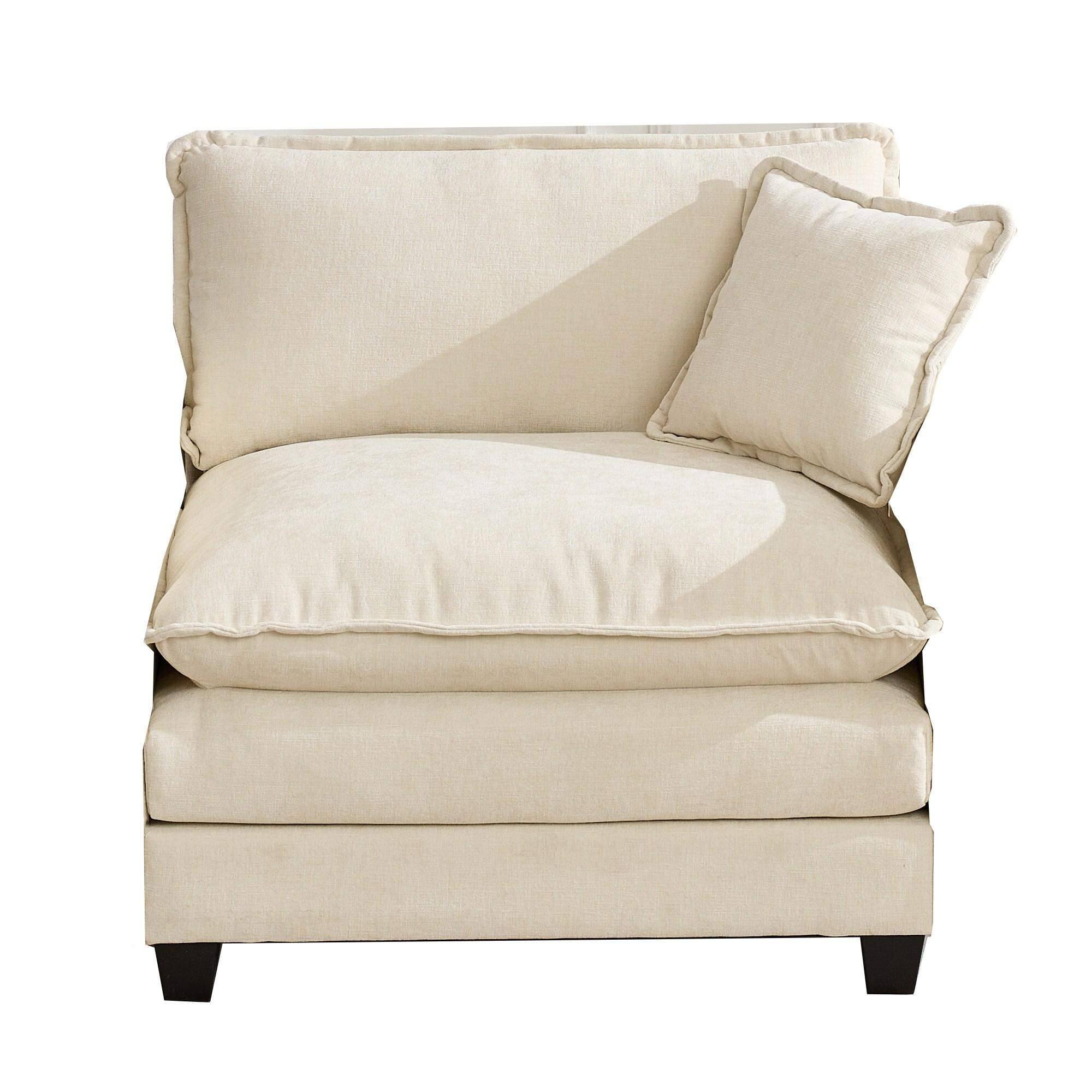 Front. Roomtec - Cloud Sofa one Seat Armrests are not included Modern Sectional Couch for Living Room Bedroom and Apartment Comfy Double - Beige.