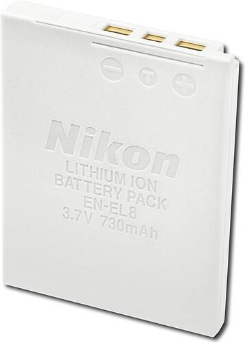Angle Standard. Nikon - Rechargeable Lithium-Ion Battery for Select Nikon Coolpix Digital Cameras.