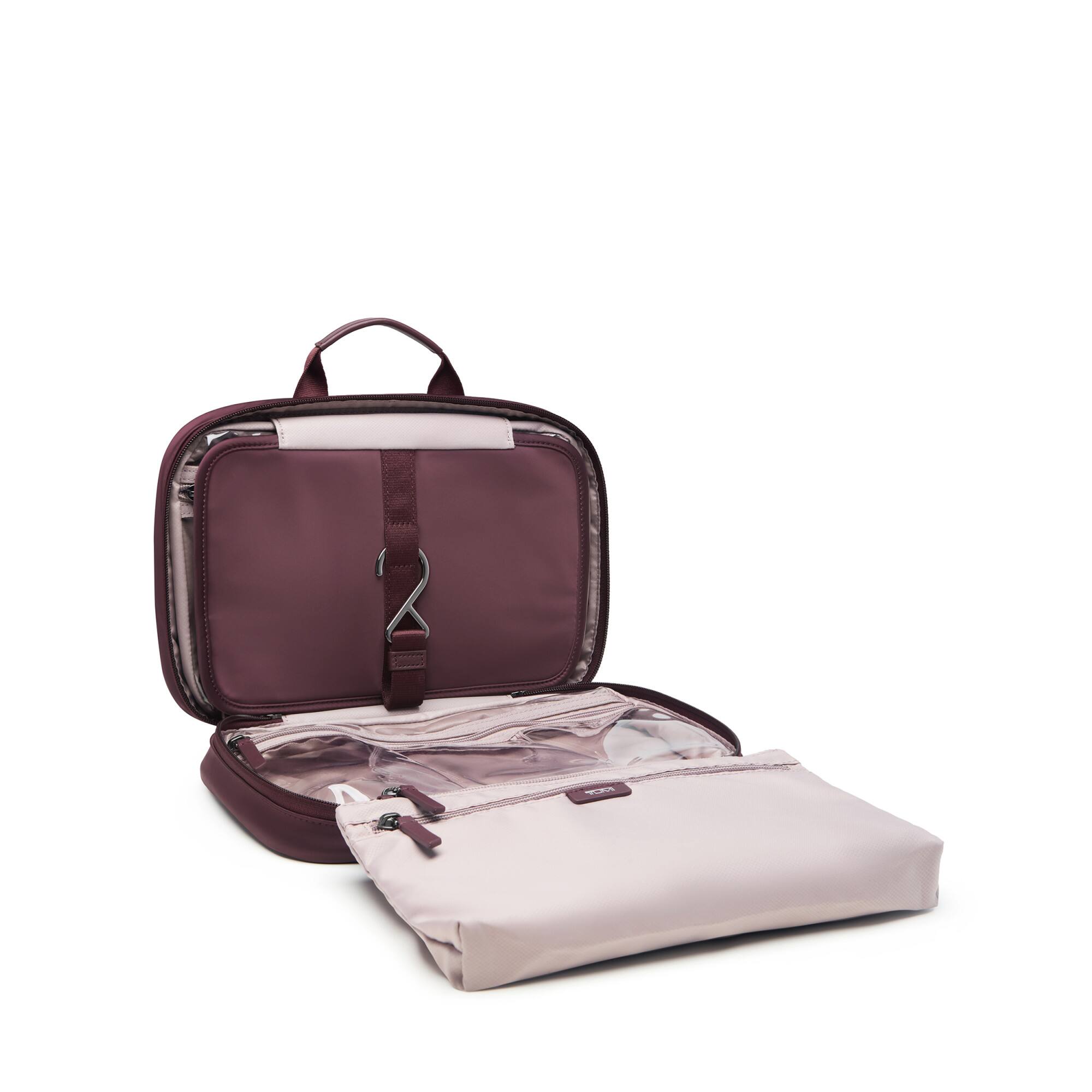 Angle. TUMI - Voyageur Madeline Cosmetic Bag - Rosewood.
