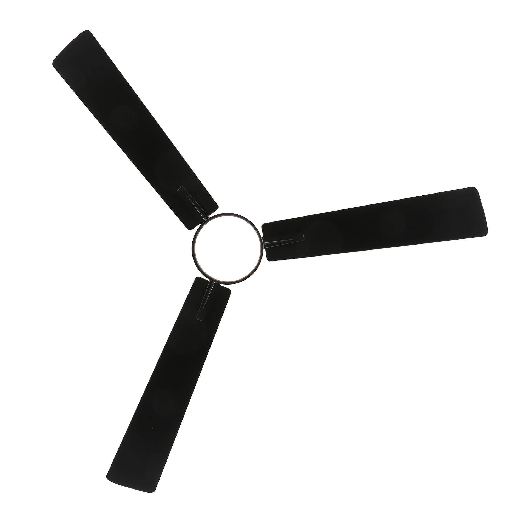 Alt View 9. Breezary - 52" Indoor Ceiling Fan with 3 Plywood Blades, 3-Color Light, 6-Speed DC Motor, Remote Control with Timer - Matte Black.