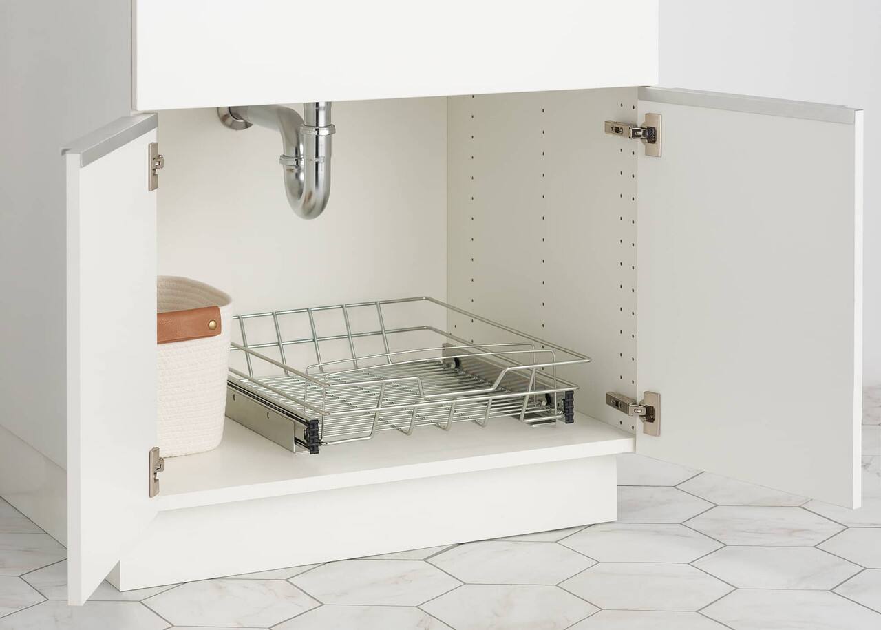 Alt View 14. TRINITY - PRO EcoStorage 16" Sliding Drawer 2-Pack Chrome - Chrome.