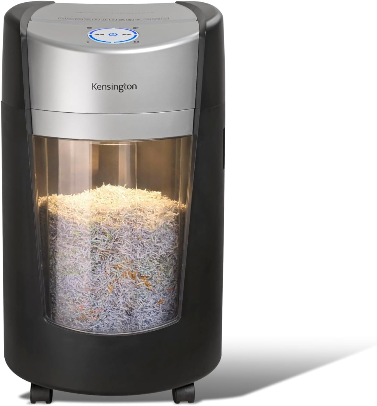 Front. Kensington - OfficeAssist MF550 MotionBin Micro Cut Shredder K52053AM with 10-Sheet Capacity, 9.2-Gallon Bin, Dynamic LED Display.