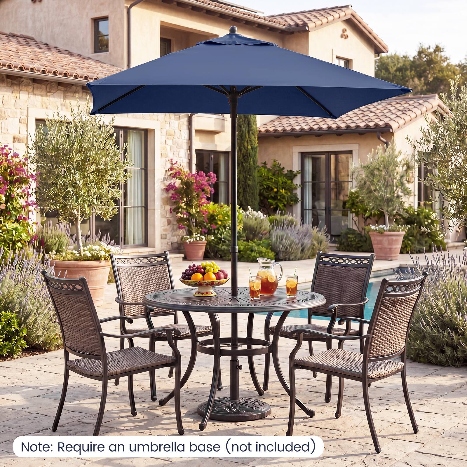 Note: Require an umbrella base (not included)