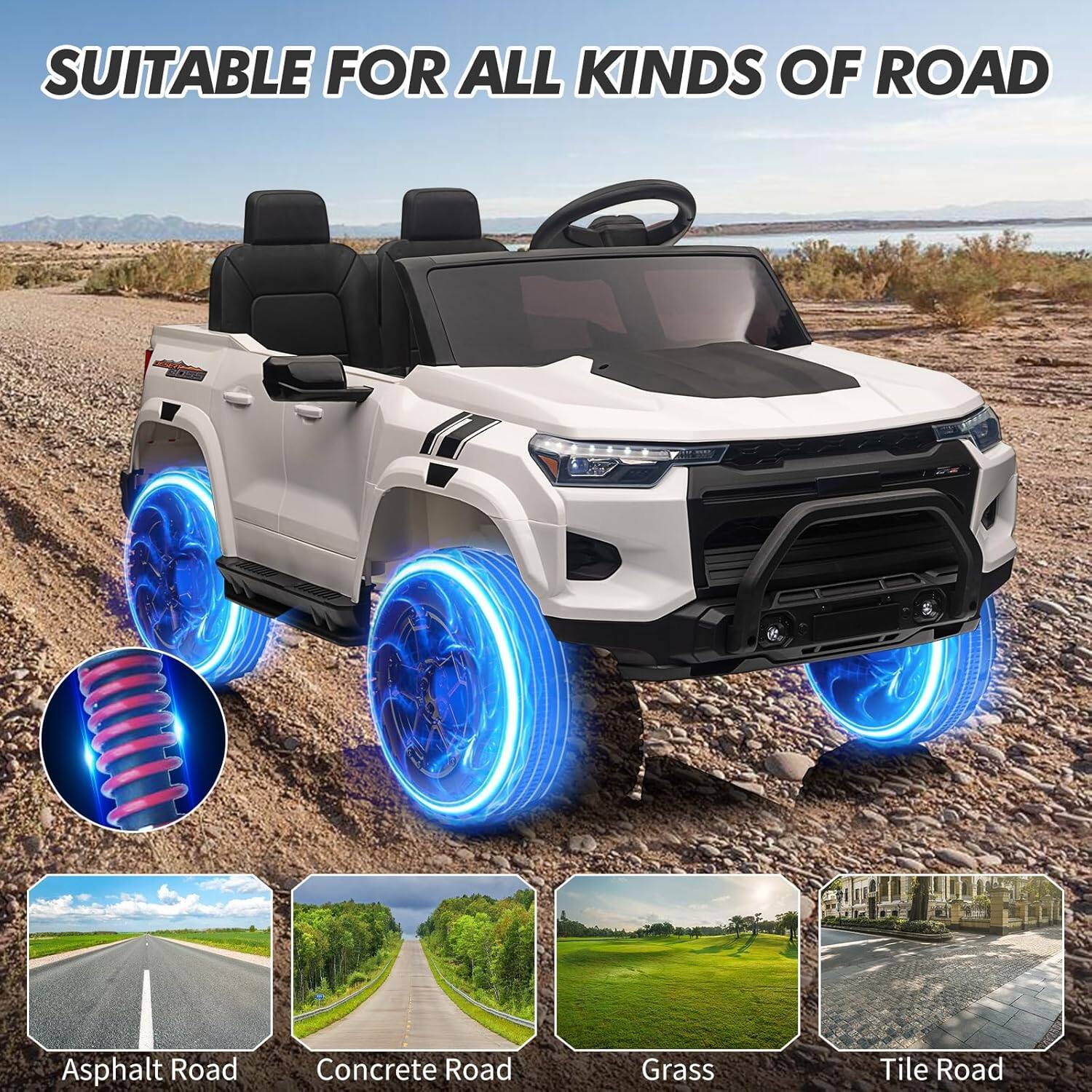 SUITABLE FOR ALL KINDS OF ROAD

- Asphalt Road
- Concrete Road
- Grass
- Tile Road