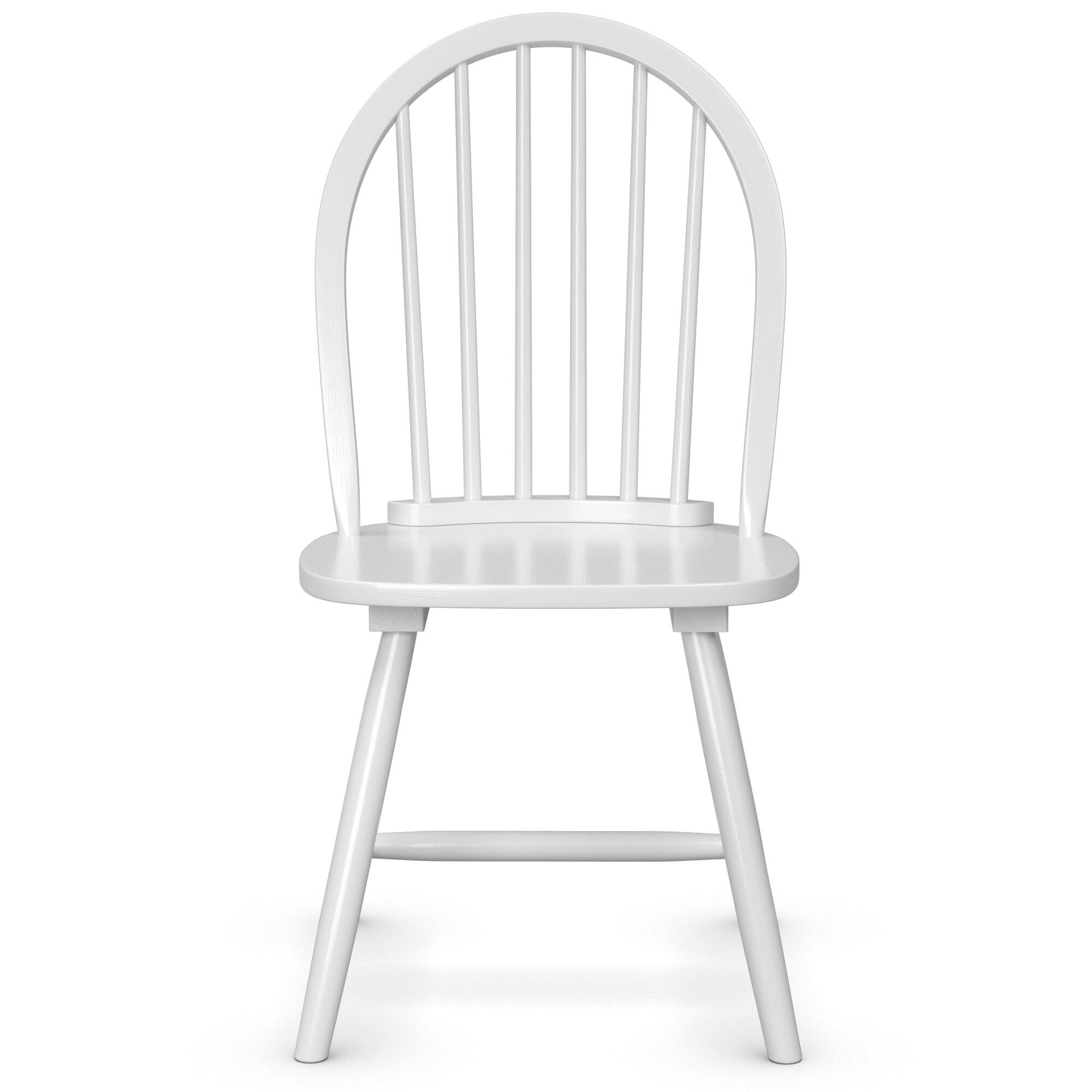 Alt View 7. Costway - Set of 4 Vintage Windsor Dining Side Chair Wood Spindleback Kitchen Room - White.