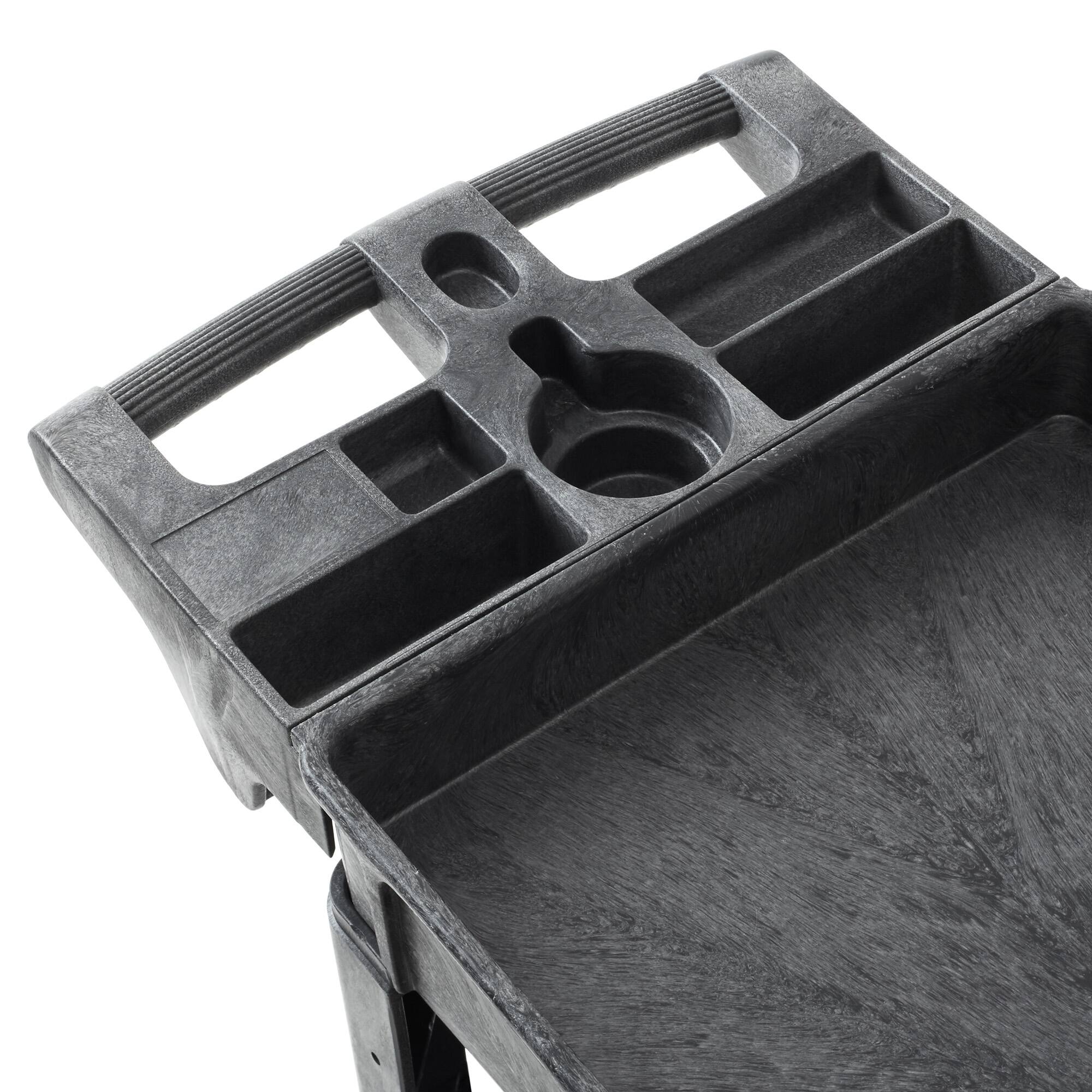 Alt View 3. Dryser - Utility Service Cart with Tiers - 550 -lb Capacity - 5-in Wheels - Black.