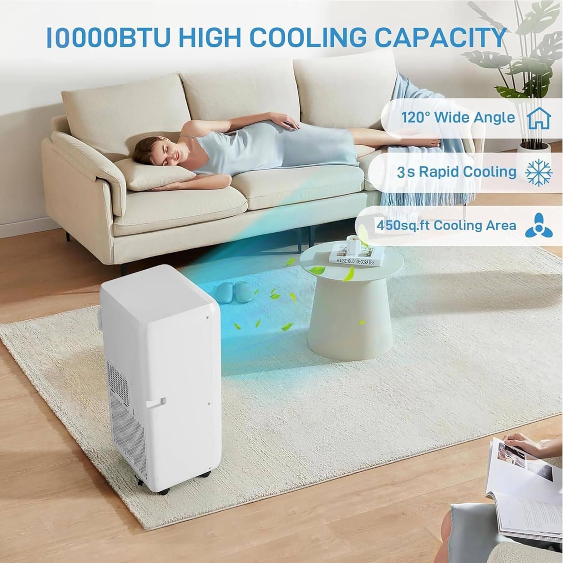 10000BTU HIGH COOLING CAPACITY  
120° Wide Angle  
3s Rapid Cooling  
450sq.ft Cooling Area  
HS03 PUTUIATES