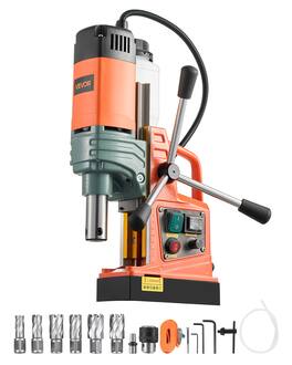 VEVOR - Magnetic Drill, 1450W Motor 2 in Coring Diameter, 2922 lbf Magnetic Force, Portable Electric Mag Drill Press - Orange;Black
