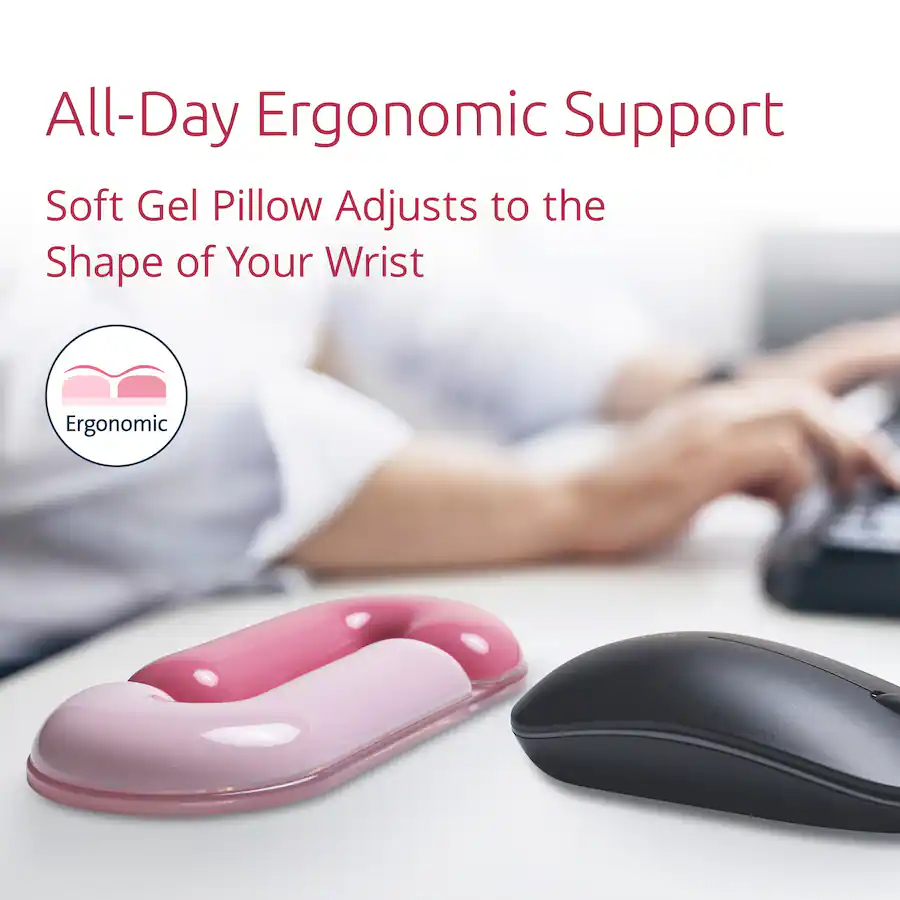 Mouse Fill'd Kensington Duo Gel Mouse Wrist Rest, Loop Design, Gel Filled Cushion ...